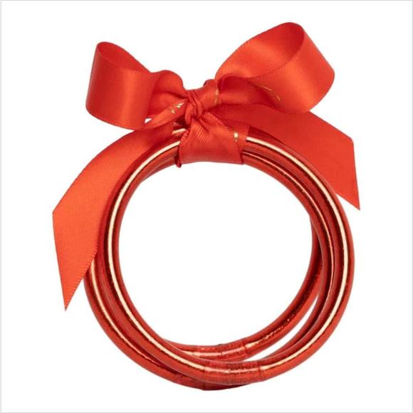 BUDHAGIRL Jewelry - NEW BUDHAGIRL crimson all weather bangles in red